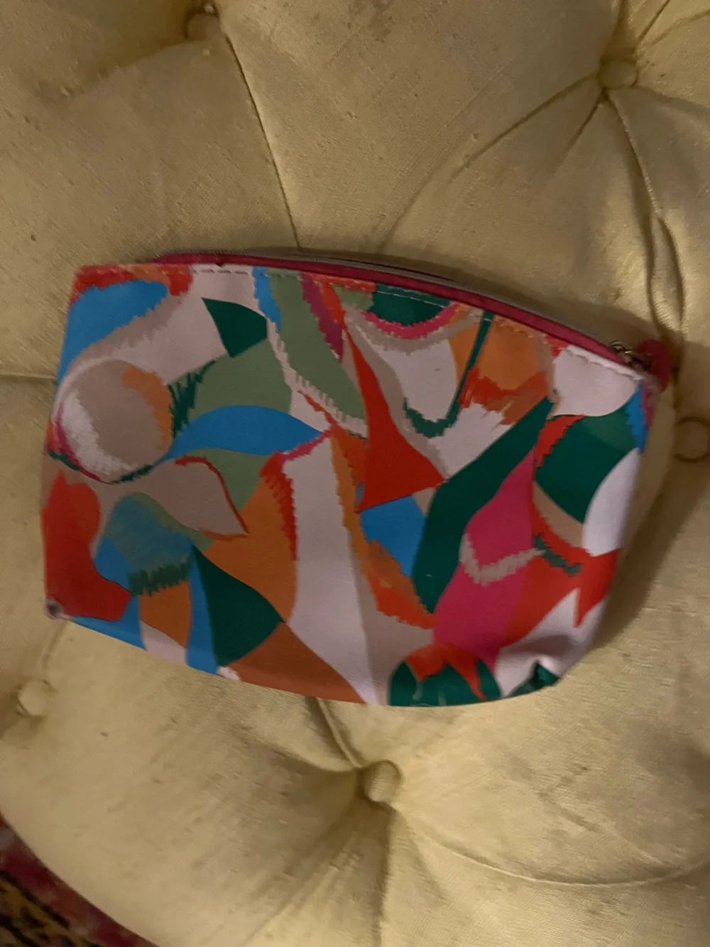 Colorful Abstract Print Zip Pouch